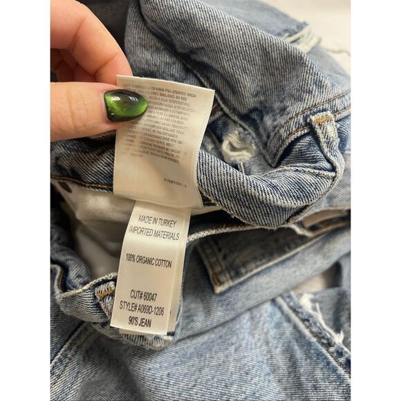 AGOLDE Women’s Destroyed Distressed 90s Denim Jeans Size 28 - Picture 8 of 11